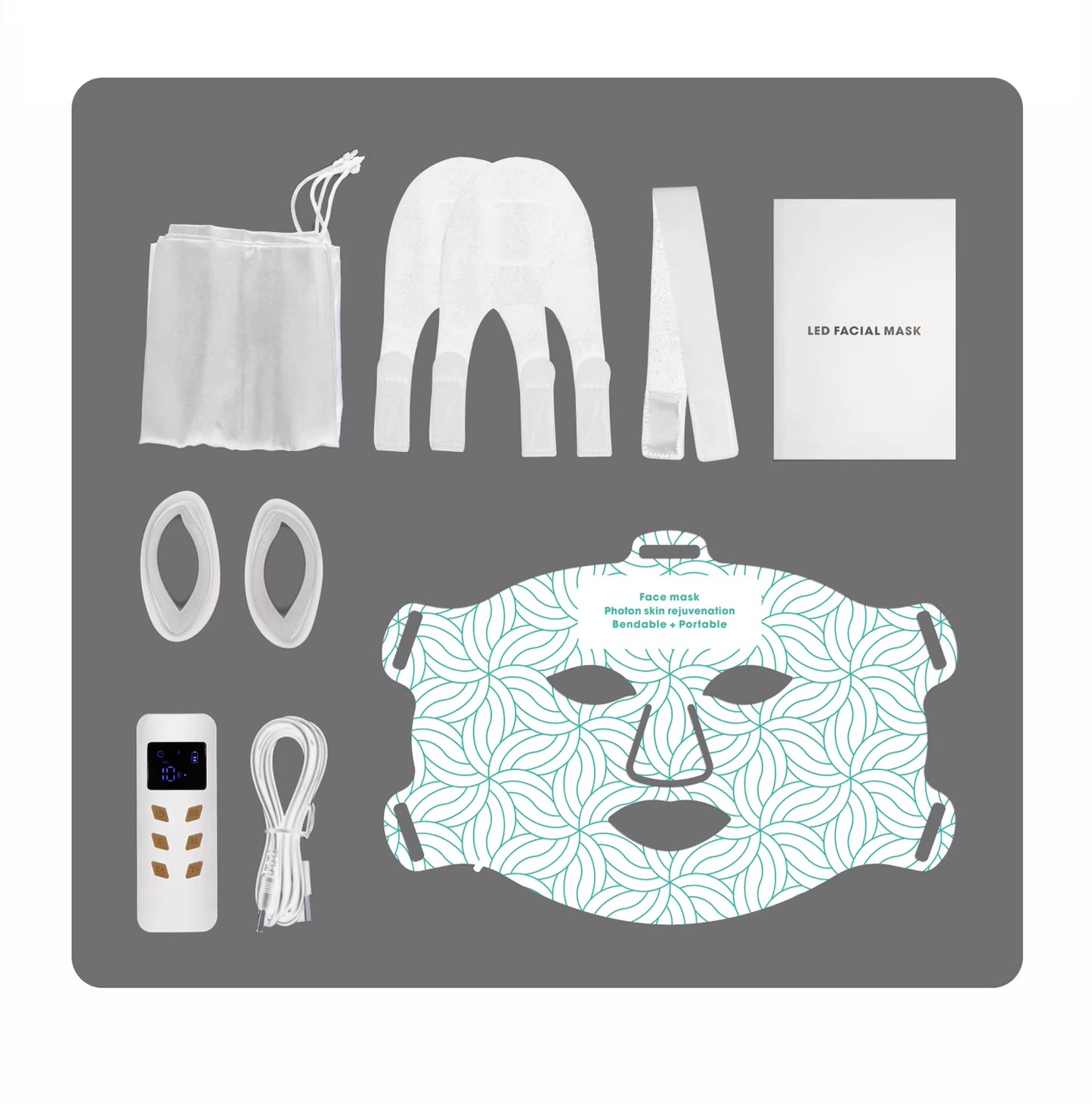 Led Mask 460Nm 590Nm 630Nm 850Nmred Light Therapy Four Chips Red Light Face Mask